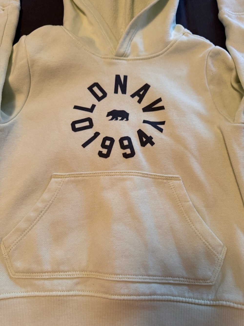 Old Navy Kids Pullover Hoodie Light Green with Kangaroo Pocket Unisex 4T - Picture 5 of 9